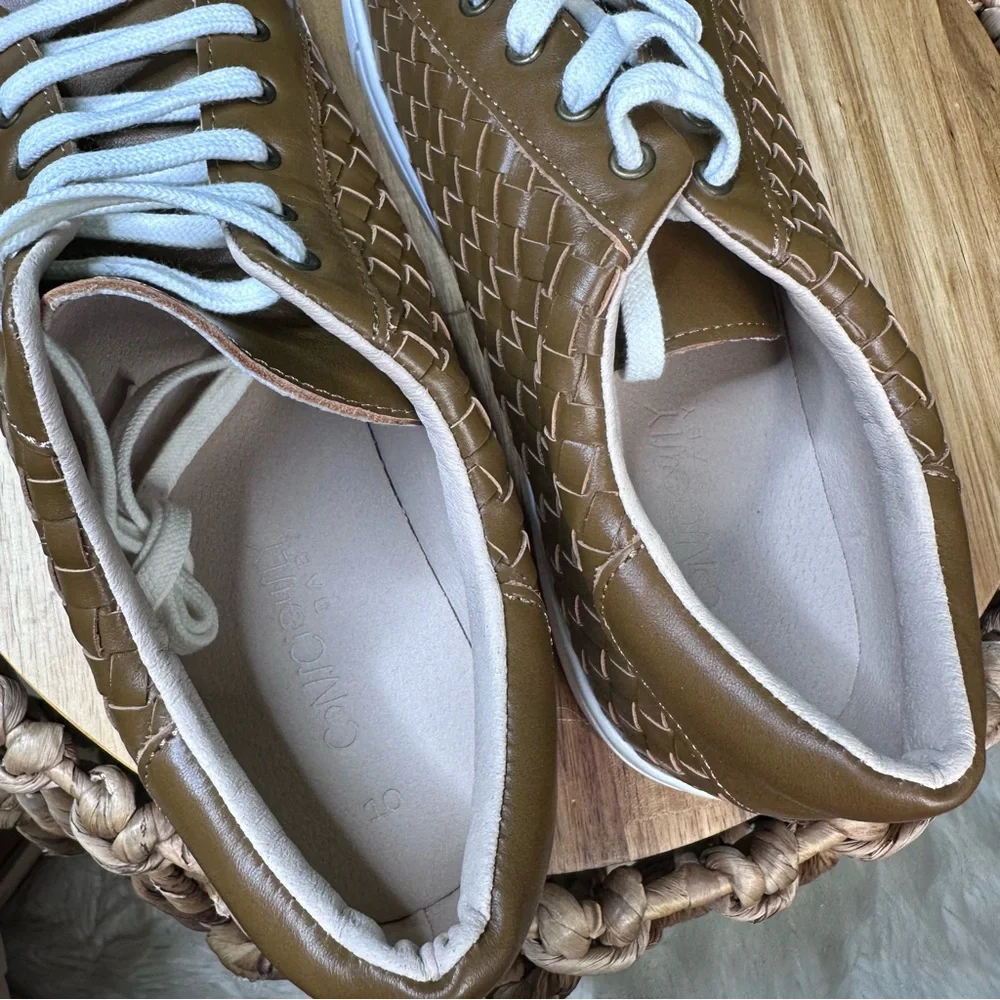 Leather Woven Sneaker | Color 'Espresso' | Women‎